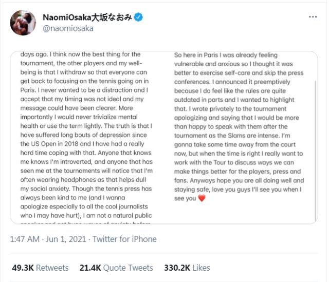 欧冠手机直播软件-大坂直美以退赛平息争议 “心理健康”讨论远未结束